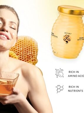Zermac Honey Jar Facial Mask - Golden Yellow